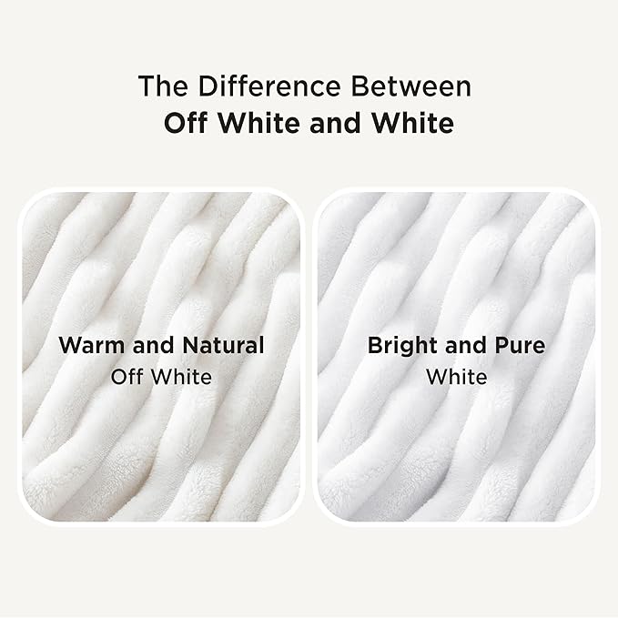 Bedsure GentleSoft White Full Blanket for Bed - Cozy Soft Blankets for Women, Cute Large Throws for Girls, 84x90 Inches