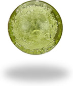 Perilla Home Set of 6 Crystal Bubble Knobs for Cabinet & Drawers Decorative Glass Knobs for Home Kitchen Cabinet Hardware Cupboard Glass Door Dresser Wardrobe and Drawer Pulls (Olive Green)