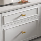 goldenwarm 10 Pack Cabinet Handles Champagne Bronze Cabinet Knobs Champagne Drawer Knobs Bronze Drawer Pulls Kitchen Dresser Hardware T Bar Square Hardware for Bedroom Kitchen Dresser