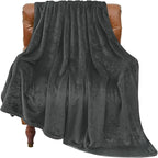BEDELITE Fleece Blanket Charcoal Grey Throw Blankets for Couch & Bed, Luxury Plush Cozy Fuzzy 60x80 inches, Super Soft Warm Lightweight Throw for Travel Camping
