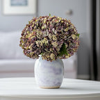 10PCS Fake Hydrangea Artificial Flowers Hydrangea Bouquet for Home Wedding Bridal Bouquet Office Party Table Centerpiece DIY Floral Decor (Autumn Purple)