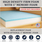 Foamma 4” x 38” x 80” Twin XL, Truck, Camper, RV Travel Visco Gel Memory Foam Bunk Mattress Replacement, Made in USA, Comfortable, Travel Trailer, CertiPUR-US Certified, Cover Not Included