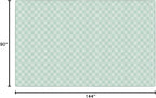 Flagship Carpets Schoolgirl Style Mint Checkerboard Educational Area Rug for Kids Room Seating Décor, Children's Classroom, Play Carpet for Teaching and Playroom, 7'6" x 12', Green