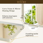 TETOTE Brushed Nickel Bathroom Mirror 20 x 30 Brushed Nickel Metal Framed Bathroom Mirror, Tempered Glass, Modern Farmhouse Wall Mounted Mirror for Decorative(Horizontal/Vertical)