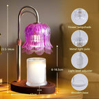 Candle Warmer Lamp Electric Timer - Candle Lights Home Decor Candles Warming Height Adjustable Dimmable Warmers Purple