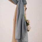 MIULEE Luxury Window Scarf Sheer Voile Elegant Topper Long Valance Solid Treatment Swags Drapes for Window Ceremony Wedding Canopy Bed 54" x 216" Dark Grey 1 Piece
