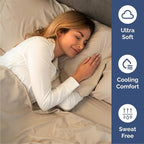 Cal King Sheets Set 6 Piece - Includes 4 Pillowcases - Bed Sheets Cal King Size - Soft Hotel Luxury Bedding - Cooling, Comfy & Breathable - 1 Flat & 1 Fitted & 4 Pillowcases w/ Deep Pockets - Cream
