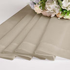 Chyhomenyc Taupe Sheer Curtains 36 inch Length 2 Panels, Light Filtering Voile Rod Pocket Short Window Curtians for Bathroom Living Room Farmhouse Small Windows, 42Wx36L inches