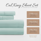 Linen Market Bed Sheets for California King Size Bed (Aqua) - Sleep Better Than Ever with These Soft and Cooling California King Sheets - Deep Pocket Fits 16" Thick Beds - 4 Piece Cal King Sheet Set