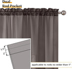 Aiyufeng Chocolate Sheer Curtains 54 Inches Long 2 Panels, Solid Voile Top Dual Rod Pockets Stylish Breathable Drapes Window Treatment for Kid's Room/Bedroom/Living Room, 42W x 54L, Chocolate Brown