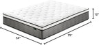 ZINUS 12 Inch True Support Hybrid Mattress [New Version], Full, Fiberglass Free, Medium Feel, Motion Isolation, Certified Safe Foams & Fabric, Mattress in A Box