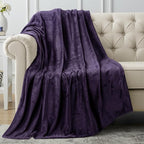 Utopia Bedding Fleece Blanket Throw Size Purple 300GSM Luxury Anti-Static Fuzzy Soft Microfiber Blanket for Couch, Sofa and Bed (60x50 Inch)