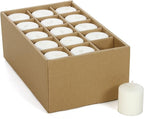 Hosley Set of 30 Unscented White Votive Candles – Bulk Pack, Clean-Burning, Long-Lasting 10-12 Hour Burn Time – Ideal for Weddings, Home Décor, Spa, and Events