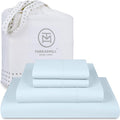 Threadmill Luxury 800 Thread Count California King 100% Cotton Sheets - Light Blue Sateen Weave Bed-Sheets, Better Than Egyptian Cotton,4 Pc Solid Bedding Set, Fits 16" Deep Pocket