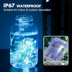 39Ft 120 LED Fairy Lights Battery Operated, RGB Color Changing String Light with Remote and Timer, Battery Powered Twinkle Lights for Bedroom, Dorm, Wall, Mason Jar, Backyard Indoor Outdoor Christmas