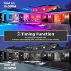 100Ft Outdoor LED Strip Lights Waterproof,Music Sync RGB IP68 Outside Led Light Strips Waterproofs with App and Remote,Exterior Led Rope Lights Waterproof for Deck,Balcony,Roof,Garden,Pool