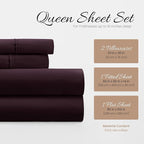 Linen Market Brushed Microfiber Twin XL Sheet Set 3 Piece – Oeko-TEX Certified Ultra Soft & Wrinkle-Free - 16" Deep Pocket Sheets - Easy Care Twin XL Size - Purple