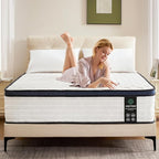 King Mattress 12 Inch King Size Mattress - Memory Foam & Pocket Coils Springs, Pressure Relief, Medium Firm Comfort, Motion Isolation, Ideal for All Sleep Positions, CertiPUR-US Certified