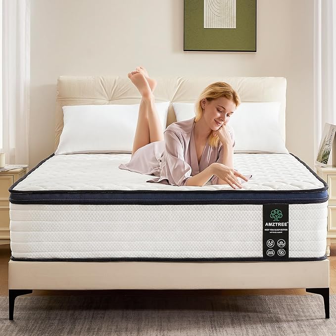 Twin Mattress 10 Inch Twin Size Mattresses - Memory Foam & Pocket Coils Springs, Pressure Relief, Medium Firm Comfort, Motion Isolation, Ideal for All Sleep Positions, CertiPUR-US Certified