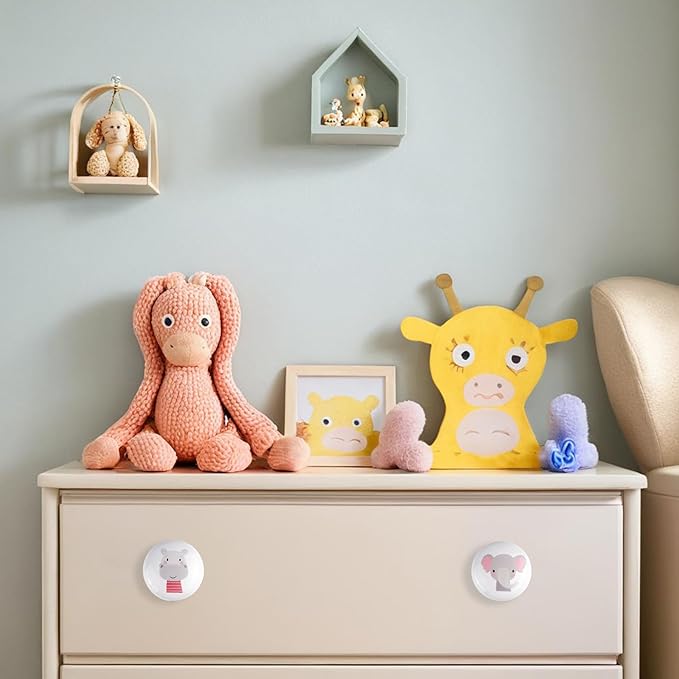 6 Pack 1.5" 6pack Kids Nursery Animal Ceramic Cute Door Cabinet Decorative Cabinet Dresser Drawer Knobs Lion Drawer Pulls (Zebra)