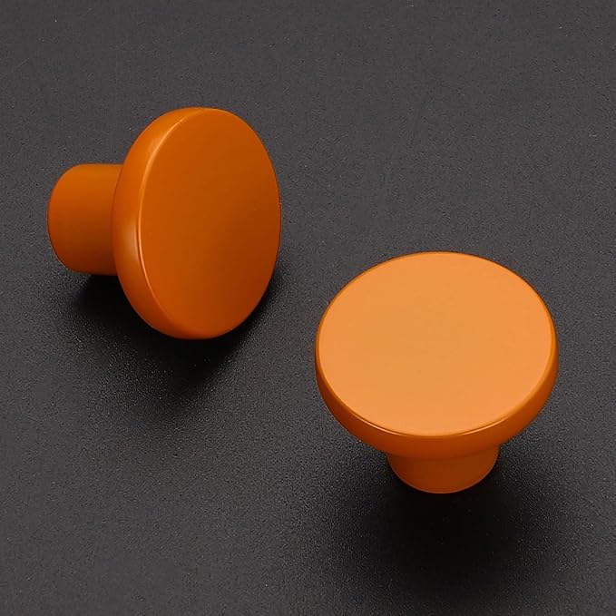 Ravinte 30 Pack Cabinet Knobs Orange Kitchen Cabinet Knobs Round Dresser Drawer Pulls Closet Door Pulls 1-1/5 Inch