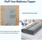 SOPAT Mattress Topper King Size Extra Thick Mattress Pad 8-21" Deep Pocket Soft Down Alternative Fill Mattress Protector Pillow Top Mattress Cover (78x80 Inches, Grey)