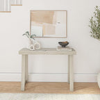 Plank+Beam Solid Wood Console Table, 46 Inch, Sofa Table, Narrow Entryway Table for Hallway, Behind The Couch, Living Room, Foyer, Easy Assembly, White Sand