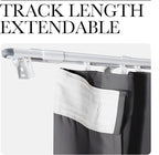 NICETOWN Sliding Door Curtain with Adjustable Ceiling Track, W100 Room Divider Curtain for Living Room/Office/Hospital Privacy, No Light Leakage Drape Easy Installation, 1 Panel, W100 xL96, Grey