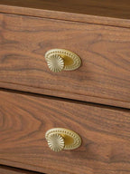 10 Pack Brushed Gold Cabinet Knobs with Base Brass Flat Drawer Pulls Kitchen Cupboard Bathroom Dresser Cabinet Hardware Handles Zinc Alloy