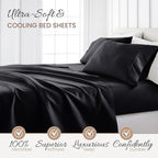 Linen Market Bed Sheets for California King Size Bed (Black) - Sleep Better Than Ever with These Soft and Cooling California King Sheets - Deep Pocket Fits 16" Thick Beds - 4 Piece Cal Sheet Set