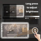 72"X36" LED Bathroom Mirror with Front Lights and Backlit, Anti-Fog, Dimmable, Shatter-Proof Tempered Glass, Lighted Bathroom Vanity Mirror for Wall with 3 Colors, Memory Function