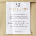 Sweet Home Collection 7 Piece Comforter Set Bag Solid Color All Season Soft Down Alternative Blanket & Luxurious Microfiber Bed Sheets, Camel, Queen