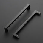Ravinte 5 Pack Black Cabinet Pulls 8 Inch Square Kitchen Cabinet Handles Matte Black Kitchen Hardware for Drawer Pulls Drawer Handles Come with Screwdriver