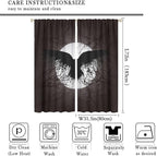 Cool Raven Print Curtains for Bedroom - Vintage Nordic Viking Theme Dead Tree Crow Full Moon Window Treatment,Energy Saving Thermal Insulated Rod Pocket Bedroom Blackout Curtains 2 Panels 72L x 31.5W