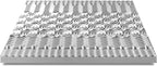 Mellow 3 Inch 5-Zone Memory Foam Mattress Topper with Plant-based Infusion and Moisture Control, CertiPUR-US Certified, King,Grey