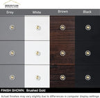 QOGRISUN 2-Pack Brass Crystal Cabinet Knobs,Glass Crystal Gold Drawer Knobs,1-1/4-Inch Polygon,Decorative Dresser Pulls, Modern Cabinet Hardware