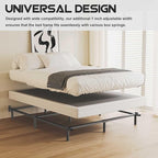 7 Inch Metal Bed Frame Queen Size, Compatible with Most Brand Box Spring Or Mattress, 9-Leg Support Bed Base, Headboard Attachable, Noise-Free, Easy Assembly, Black