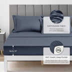 Love's cabin Twin XL Comforter Set Navy Blue, 5 Pieces Twin XL Bed in a Bag, All Season Bedding Sets with 1 Comforter, 1 Flat Sheet, 1 Fitted Sheet, 1 Pillowcase and 1 Pillow Sham