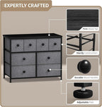 Sorbus Dresser with 8 Drawers - Chest Clothing Organizer Unit with Steel Frame Wood Top Knob Handle Easy Pull Fabric Bins - Large Storage Furniture for Bedroom, Hallway, Living Room, Nursery & Closet