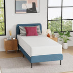 FDW | 12 Inch Twin XL Mattress | Medium Firm | Gel Memory Foam Mattress | White | Bed in a Box, CertiPUR-US Certified | Pressure Relief, Cooling Ventilated Foam | Washable Removable Cover