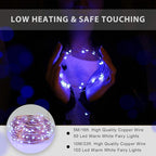 USB Powered Fairy Lights, 100 led 33 ft. USB Plug in Copper Wire USB String Lights for Bedroom Christmas Decoration Wedding Party Firefly Lights (Blue,1 Pack)