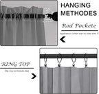 OWENIE Grey Sheer Curtains, Sheer Curtains 84 inches Long 2 Panels Set, Rod Pocket Voile Fimly Gray Drapes for Living Room/Bedroom, 2pcs, Each 42" W x 84" L
