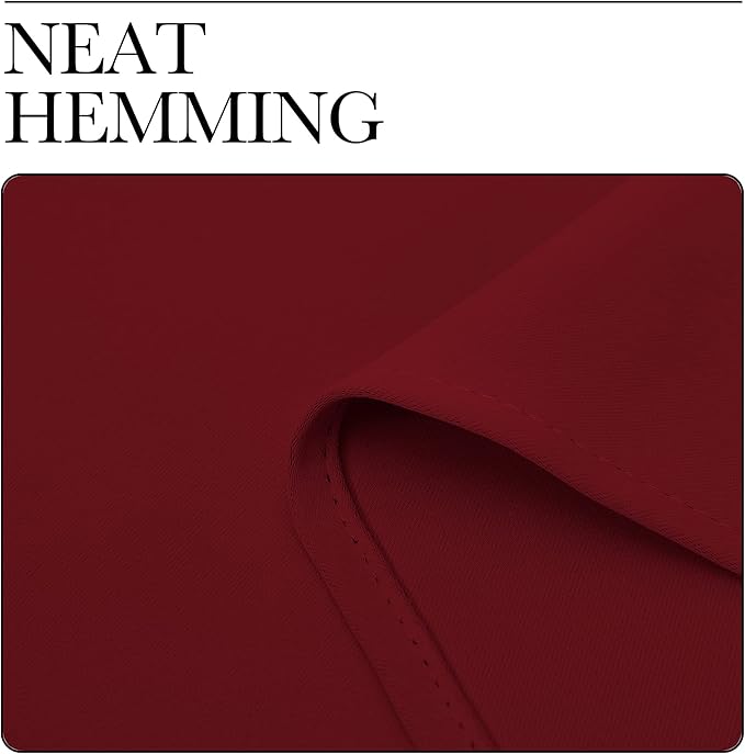 NICETOWN Christmas Burgundy Red Blackout Drapes - Window Treatment Light Blocking Privacy Curtain Panels for Window Decoration (Set of 2, 42 inches by 90-inch)
