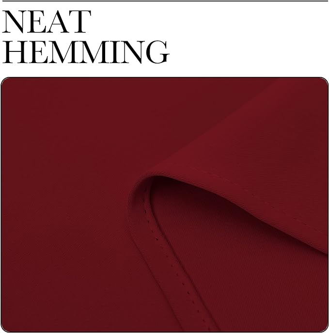 NICETOWN Burgundy Red Blackout Drapes - Window Treatment Light Blocking Privacy Curtain Panels for Christmas Window Decoration (Set of 2, 42 inches by 95-inch)