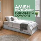Treaton, Unassembled Twin XL Box Spring for Twin XL Bed – 10-Inch Wood Box Spring Only – Amish Made in USA – Quiet Noise-Free Replacement Mattress Foundation – Packed Flat, Easy Assembly (White)