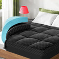 Dual Layer 3 Inch Memory Foam Mattress Topper Full Size, 2 Inch Cooling Gel Memory Foam Plus 1 Inch Pillow Top Mattress Pad Cover, with 8-21 Inch Deep Pocket, Black
