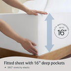 LuxClub 4 PC California King Size Sheet Set Bed Sheets Deep Pockets Wrinkle Free Cooling Sheets Machine Washable Hotel Bedding Silky Soft - White California King