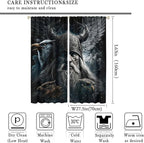 Fantasy Norse Viking Curtains for Bedroom - Cool Gothic Vintage Vikings Mystical Symbol Eagle Window Drapes,Energy Saving Thermal Insulated Rod Pocket Bedroom Blackout Curtains 2 Panels 63L x 27.5W