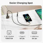 SUPERJARE 70 Inch Console Table with Outlet, Sofa Table with Charging Station, Narrow Entryway Table, Skinny Hallway Table, Behind Couch Table, for Living Room, White