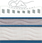ZINUS 6 Inch Spring Sensation Hybrid Mattress [New Version], Medium Firm Feel, Fiberglass Free, Youth and Guest Bedroom, Mattress in A Box, Twin